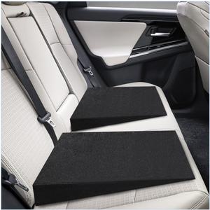 Auto Seat Wedge Leveling Cushion, Truck Driver Heightening Seat Pad Wedge Booster, Angled Design Car Seats Office Chairs Cushion for Sciatica Tailbone Pain Relief (2 PCS)