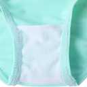 HUAANIUE Baby/Toddler Girls 2 Piece Rash Guard Long Sleeve Swimsuit Set (6-12 Months, Aqua)