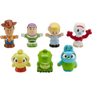 Fisher-Price Little People Toddler Toy Disney Toy Story 7 Friends Figure Set with Woody & Buzz Lightyear for Pretend Play Ages 18+ Months