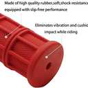 Worldmotop Motorcycle Handlebar Grips Non-Slip Soft Rubber Grips Handlebar with 7/8" 22mm 24mm Replacement for All Off Road ATV Dirt Bike, Bike Handle Grips(Red)
