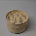 MacaRio Bamboo Steamer Basket Set 10 inch Steamer for Cooking, with Side Handles Chopsticks Ceramic Sauce Dishes Paper Liners, for Dim Sum Dumplings Buns Seafoods Rice Asian Foods