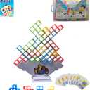 Multipurpose Go 50 Pcs Board Games for Kids & Adults Tetra Tower Balance Stacking Toys Perfect for Family Games, Parties, Travel