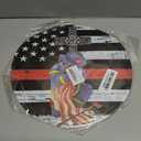 Round Metal Tin Sign Rustic Wall Decor Wall Plaque Firefighter Wreath Sign, Firefighter Respect Sign, Home Garden Kitchen Bar Cafe Restaurant Garage Wall Decor Retro 12x12inch (Style-52)