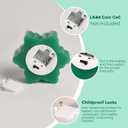 2 x Snowflakes Flameless Wax Tealights with Remote Timer, Green White Christmas LED Tea Votive Candles Battery Operated, Set of 4