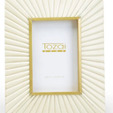 TOZAI Sunburst 1PC Photo Frame with Brass Border Includes