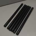 GeilSpace 6 Pack 3/4"  16" Pre-Cut Black Metal Pipe, Industrial Steel Fits Standard Three Quarters Inch Threaded Pipes and Fittings - Vintage DIY Industrial Shelving (3/4"  16", Black)