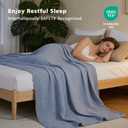 EMME Cotton Muslin King Blanket Bed Layering Bedspread Coverlet Breathable Gauze Soft Lightweight Blankets (Heather Dusty Blue, 108"x90")
