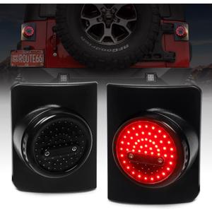 LED Tail Lights for Jeep Wrangler JK JKU 2007-2018 [DOT Approved] [Smoked Lens] [Plug n Play] Gen5