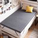 BDEUS 3 inch Extra Firm Memory Foam Mattress Topper Twin XL Size, Supportive Mattress Pad for College Dorm Room, Foam Bed Topper with Senior Grey Cover, CertiPUR-US Certified