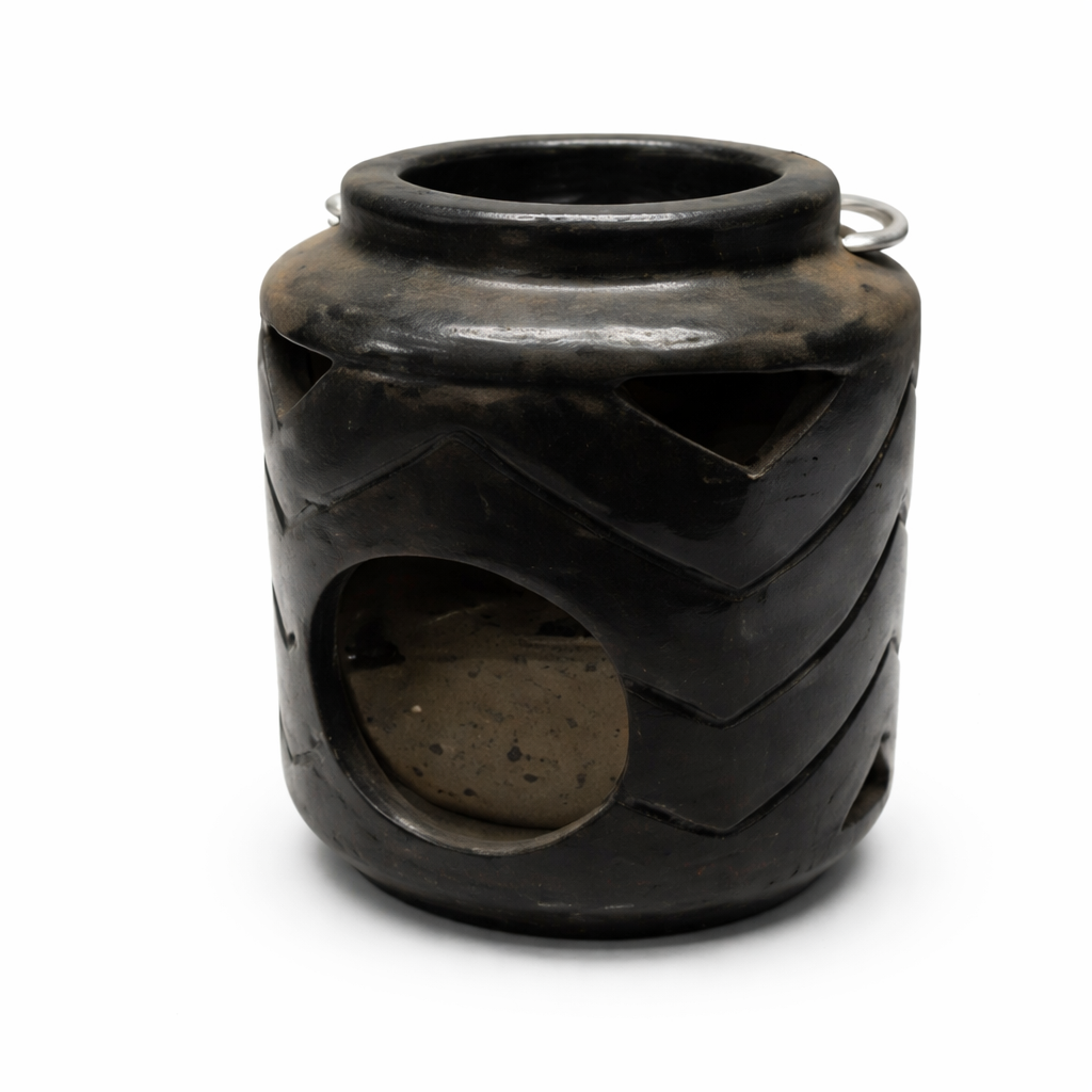 8 inch Amber Glass Vases Large Vase for Centerpieces Table Decorations