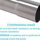 2.25Inch Exhaust Pipe T304 Stainless Steel Exhaust Tubing,Tailpipe 2 1/4OD to 2.25"ID Length 18"Straight Pipe Exhaust Universal Fitment,Connector Adapter Tub