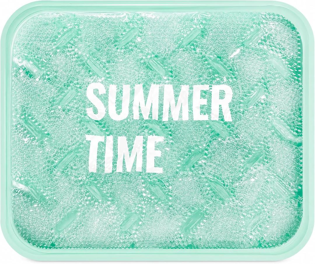 Cooling Seat Cushion & Reusable Ice Mat - Foldable Portable Pad for Stadium Bleachers, Sports Events, Camping & Outdoors, Green