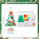 BACH AND BOUJEE 3D Tabletop Felt Christmas Tree Sewing Kit Cute Snowman DIY Felt Kit Christmas Room Decorations Project Christmas Gift Idea Xmas Tree Fun Home Activities Supplies