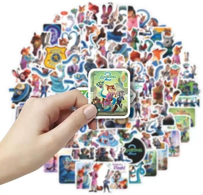 55 Pcs Anime Theme Stickers, Animals Cute Stickers, Movie Sticker Decorative Items Suitable for Tablets, Water Bottles, Refrigerators, Guitars, Scooters, Suitcases, and More.
