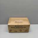 7PCS Bathroom Accessories Set, with Soap Dispenser, Q-tip Holder, Toothbrush Holder, Tumbler, Soap Dish, Vanity Tray, Complete Bathroom Accessory Set Organizer Countertop for Modern Home Decor, Beige