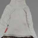 KYEESE Dog Sweater Thick Dogs Clothes with Bowtie Soft Turtleneck Pet Sweater Dress Comfy Knitwear Dog Sweaters for Small Dogs Girl Warm Pullover Pet Coats Stretchy Cat Sweaters, White, Medium