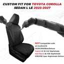 FREESOO Leather Seat Covers for Toyota Corolla Sedan, 2023-2027 LE