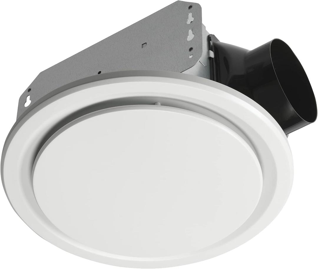 Homewerks 7140-50-G3 Bathroom Fan Ceiling Mount Exhaust Ventilation, Ultra Quiet 1.0 Sones, 50 CFM, White