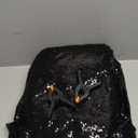 7.2ft Circle Backdrop - CMICHO Black Glitter Partitoon Luxurious Golden Photography Background for Wedding, Bridal and Party Decor