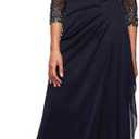 Alex Evenings Women's Long A-line Mother of The Bride Dress with Illusion Neck and Sleeves , 10P