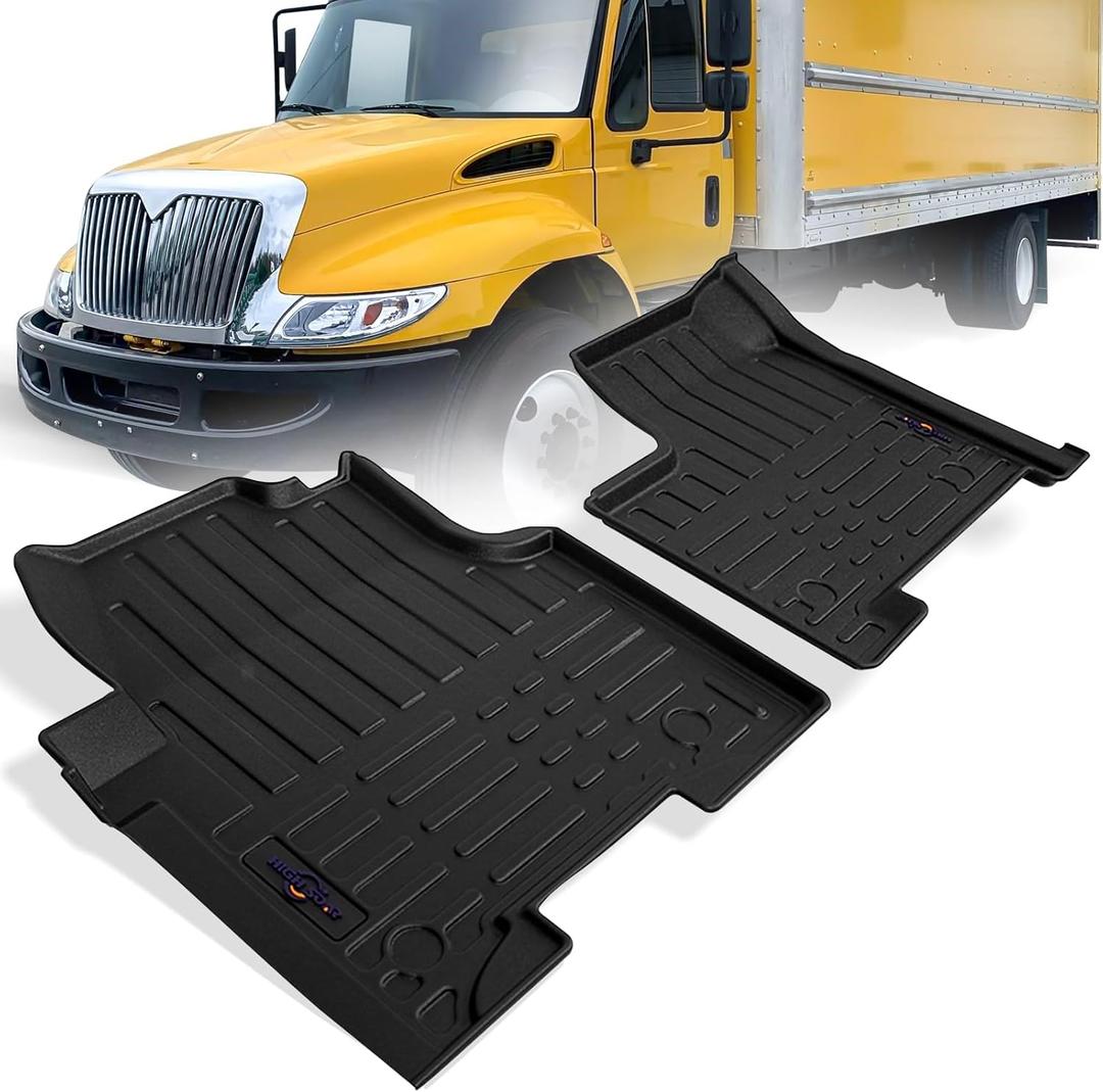 Truck Floor Mat Seat Floor Liners Compatible with International 4100 4200 4300 4400 7300 7400 7500(02-07) Workstar Transtar Durastar(08-19),MV607 MV60H HV507 HV607 (19-21)
