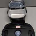 Electric Lunch Box 80W Food Warmer for Work, 12V/24V/110V Portable Lunch Warmer for Adults with 2-Pack Stainless Steel Containers, Heated Lunch Box for Car/Truck/Office/Outdoors (Black+Black)