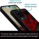 DJSOK Compatible with Samsung Galaxy A12 4G CaseDesign Pattern Back Bumper Anti Scratch Reinforced Corners Soft TPU Caver,Cases for Men Women-Black red Wood Grain American Flag