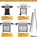 Grill Replacement Parts for Charbroil Performance 475 4 Burner 463347017 463377017 463342119 18" Grill Grates Burner Heat Plates for Char Broil 463335517 463376017 463377319 463275517 Gas Grill Parts