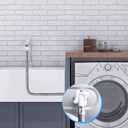 Stainless Steel Washing Machine Hose With Quick Connect，Portable Water Inlet Connection and Supply Line, (90 Degree Elbow)