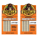 Gorilla Mounting Putty, Natural Tan Color, 84 Pre-Cut Squares (Pack of 2) - Non-Toxic Removable & Repositionable Wall Putty