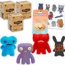 Fuggler Plushies Blind Box Set for Girls - Bundle 3 Fuggler Figures, Plus Sticker & More | Funny Ugly Mystery Plush Set for Boys, Kids