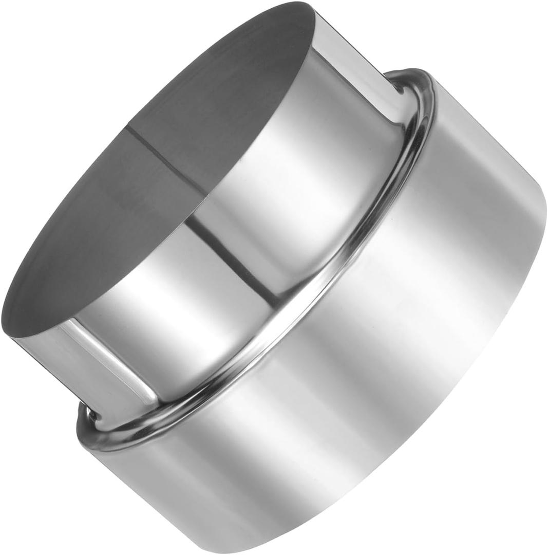 PATIKIL 6.3" ID to 6" OD Exhaust Adapter Reducer Connector, Universal Stainless Steel Stove Pipe Round Duct Coupler Fitting for Water Heaters Wood Stoves Fireplaces Camping