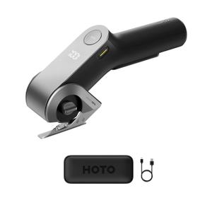 HOTO EdgeFlow Electric Cardboard Cutter, Premium USB-C Rechargeable Cordless Electric Scissors, Titanium Blade & LED Display, Tool-Free Blade Swap & Self-Sharpening, for Cardboard Box, Carpet, Leather. No charger.