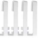 TonGass 4-Pack RV Curtain Holders with Screws (White)  Camper & Motorhome Curtain Clips for Window Drapes, Heavy-Duty Plastic Retainers for RV, Boat, and Trailer Curtains