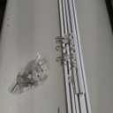 Curtain Track, Ceiling Curtain Track for Room Divider, Ceiling Mount Rail Set with Roller Hooks, White, 9ft - 12ft