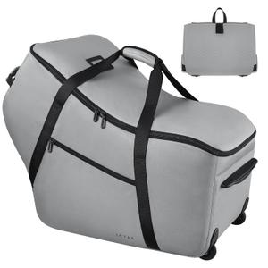 Car Seat Travel Bag Fits All Nuna Pipa Car Seat and Base, Doona Travel Bag, Padded Infant Car Seat Bag with Wheels, Airport Gate Check Bag with side pocket, Protective Feet, Double handle
