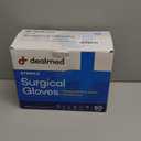 Dealmed Sterile Latex Surgical Gloves, Size 7.5 & Powder-Free, Offers Superior Protection & Comfort for Sensitive Hands 1 Box of 50 Pairs