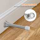 Ravinte Door Stoppers, 12 Pack Spring Door Stops with Rubber Bumper, Satin Nickel Door Stoppers for Bottom of Door