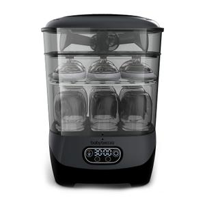 Baby Brezza Bottle Sterilizer and Dryer Advanced 33% Faster - Largest Capacity Steam Sanitizer - Universal Sterilization Machine for All Bottles + Pump Parts - HEPA Air Filter, Charcoal