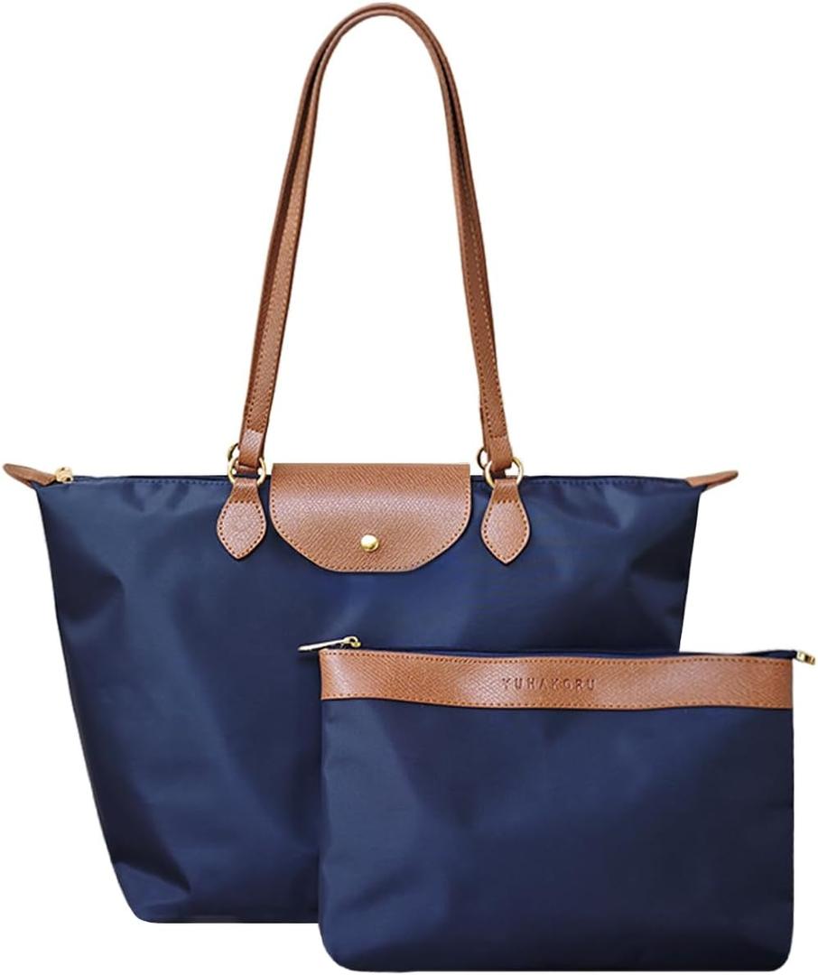 Nylon Crossbody Bags for Women Shoulder Purse Waterproof (Navy-large)