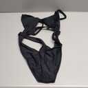 Tainehs Womens Sexy One Piece Bikini Swimsuits High Cut Cheeky Swimwear Thong Bottoms Bathing Swimsuits (Medium, Black)