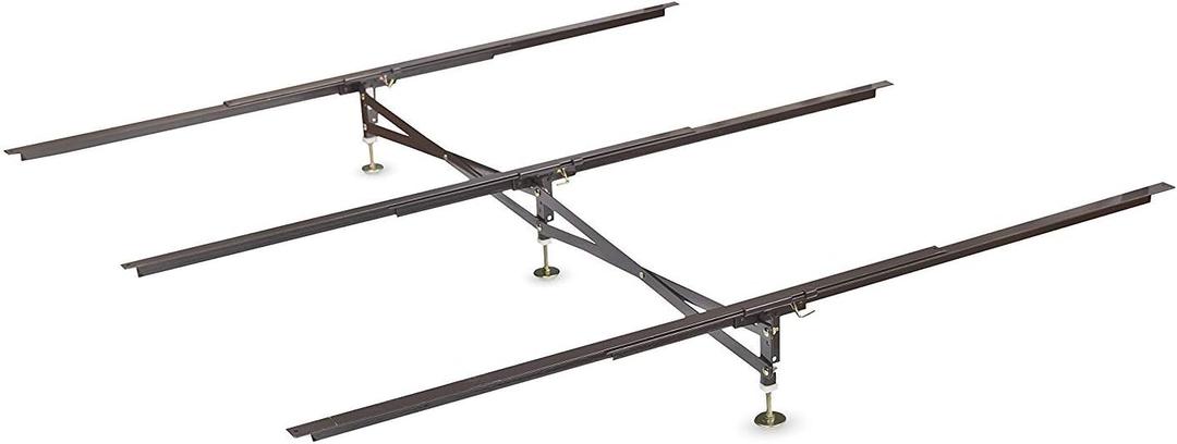 Glideaway FBA_GS-3 XS X Support Bed Frame System GS-3 XS Model 3 Cross Rails and 3 Legs - Strong Center Support Base for Full Queen and King Mattress Box Springs and Bed Foundations