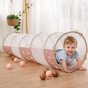 Kids Play Tunnel Tent for Toddlers, 70" x 18" Baby Tunnel Crawl Indoor, Play Tunnel for Kids to Crawl Through for Baby or Pet, Indoor & Outdoor Toys for Backyard Playset