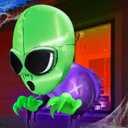 TURNMEON 4 Ft Halloween Inflatables Outdoor Decorations Alien Broke Out from Window with Built-in LED Blow Up Inflatable for Scary Halloween Decoration Party Home Indoor Outside Yard Garden Lawn Decor