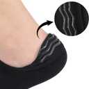 GUUNIEE No Show Socks Womens 4 or 6 Pairs Black Invisible Liner Non Slip Low Cut Socks Thin Short Ladies