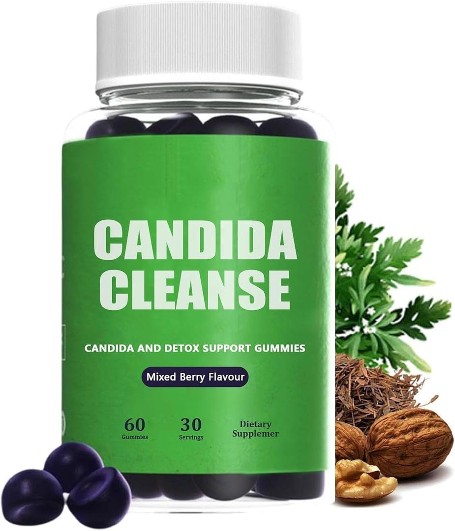 Cleanse Gummies, 10-in-1 Advanced Formula with Black Walnut, PAU D'Arco & Wormwood, Non-GMO 60 Gummies BBD 03/2027