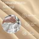 Ruffle Farmhouse Shower Curtain, Beige Vintage Shower Curtains for Bathroom Fabric Cute Rustic Cloth, 72" W X 72" L Inch