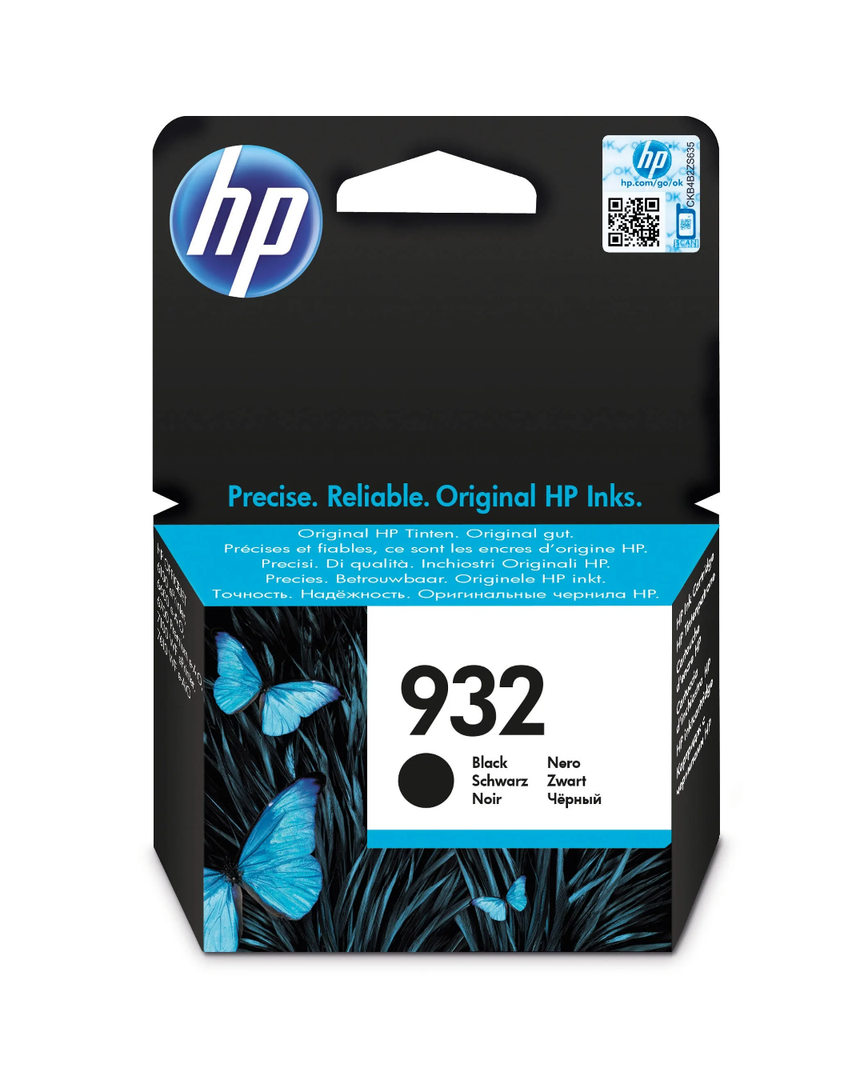 HP 932 Black Original CN057AN Ink Cartridge in Retail Packaging