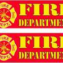 Fire Dept. Bumper Sticker, 3 1/2" x 10" Size, 2 Pack