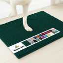 Muddy Mat | Super Absorbent Door Mat Indoor, Microfiber Quick Dry Chenille Entryway Rug, Non-Slip Front Door Mat, Indoor Mats for Entryway, Machine Washable Pet Rug, Dark Green Large 35"X24"